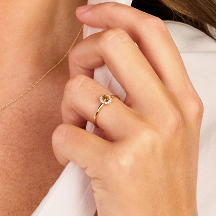 Ring 585er Gelbgold mit Peridot Grün