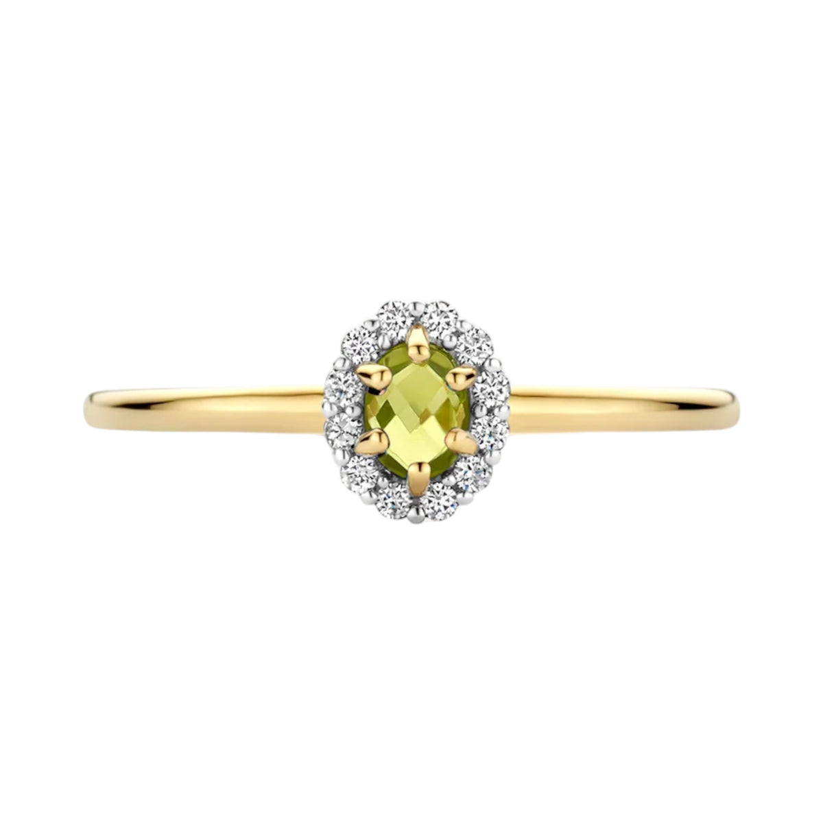 Ring 585er Gelbgold mit Peridot Grün