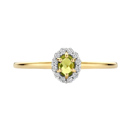 Ring 585er Gelbgold mit Peridot Grün