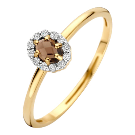 Ring 585er Gelbgold mit Rauchquarz