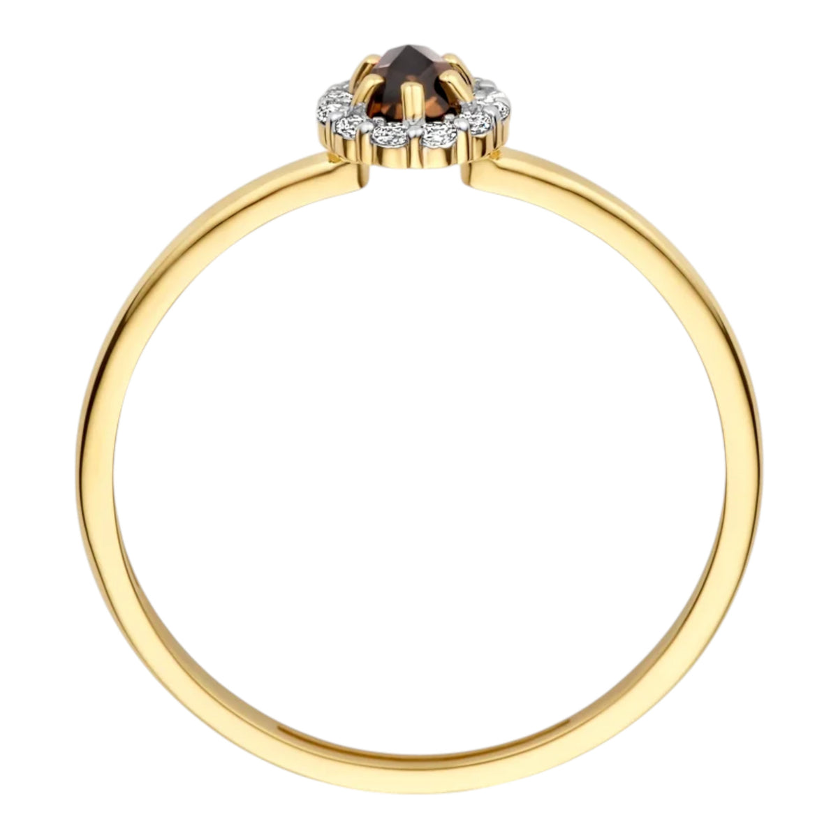 Ring 585er Gelbgold mit Rauchquarz