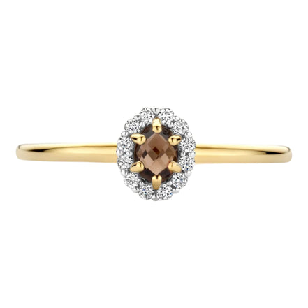 Ring 585er Gelbgold mit Rauchquarz