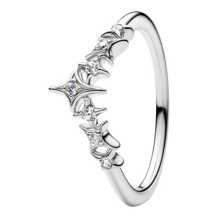 Ring mit einem Stern-Diadem Zirkonia