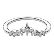 Ring mit einem Stern-Diadem Zirkonia