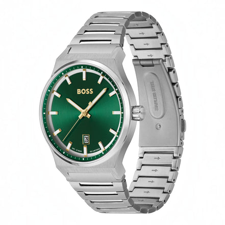 Herrenuhr Candor Silber Grün