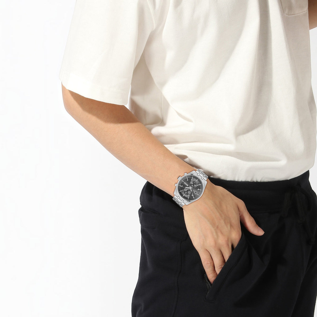 Herrenuhr Skytraveller Chronograph grau