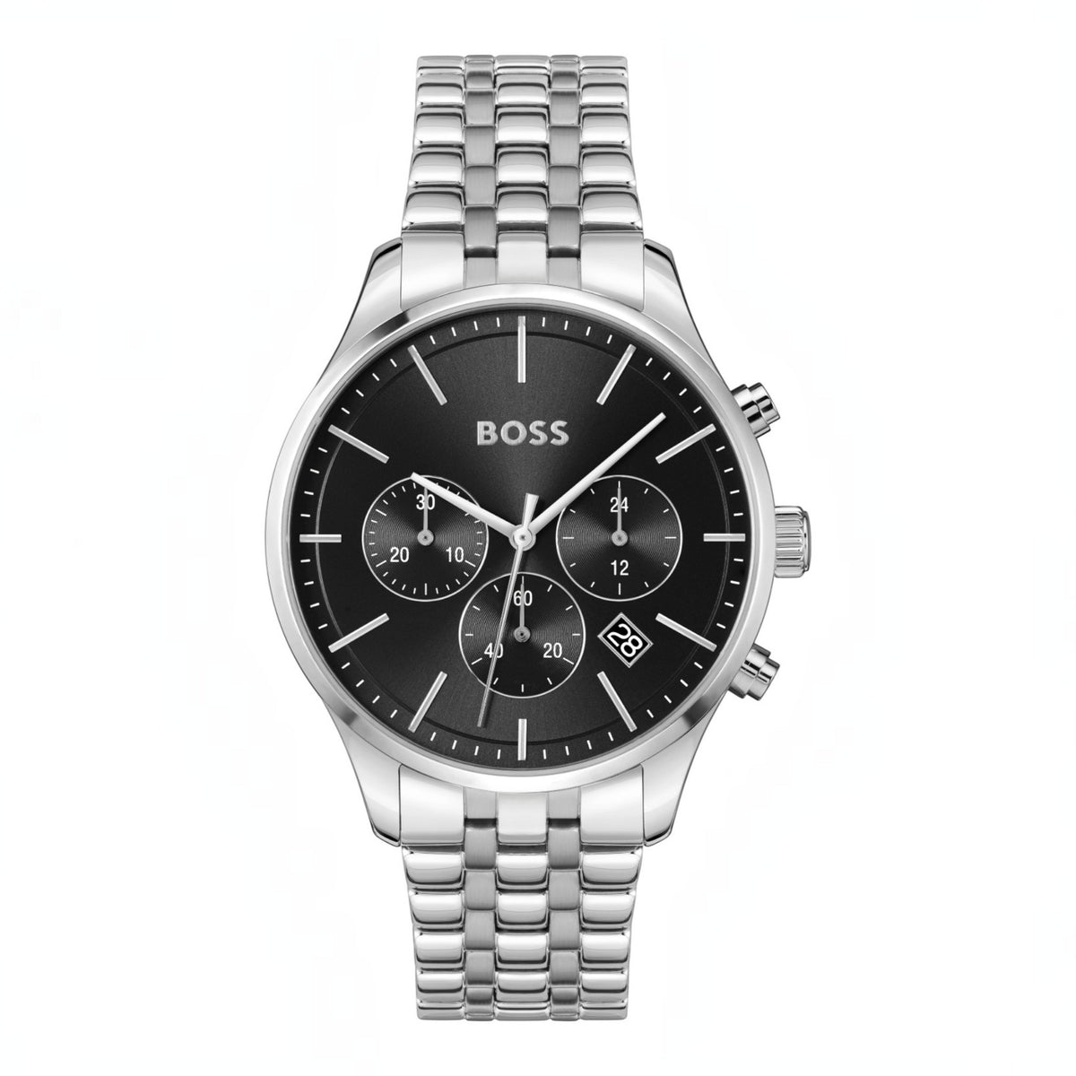Herrenuhr Avery Chronograph Schwarz Silber