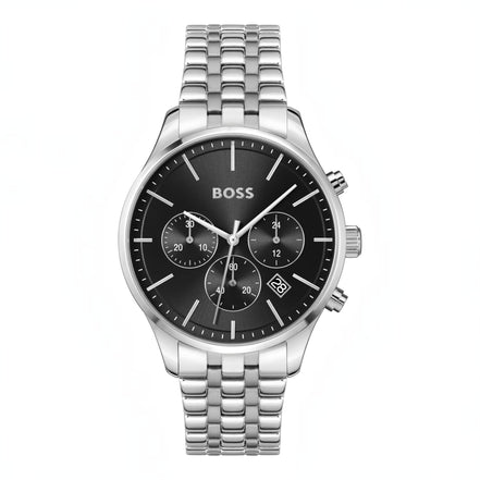 Herrenuhr Avery Chronograph Schwarz Silber