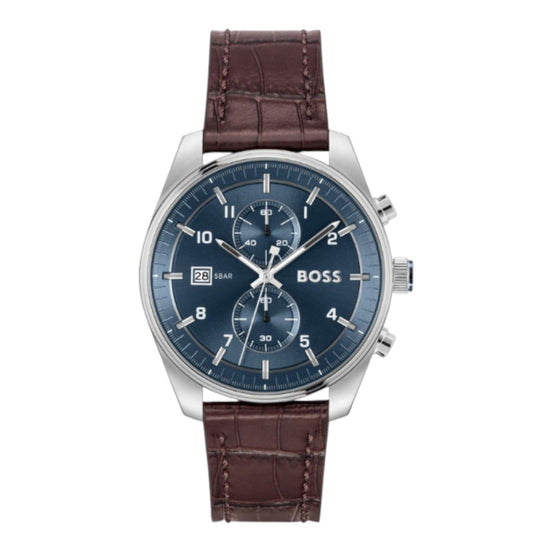 Herrenuhr Skytraveller Chronograph Leder