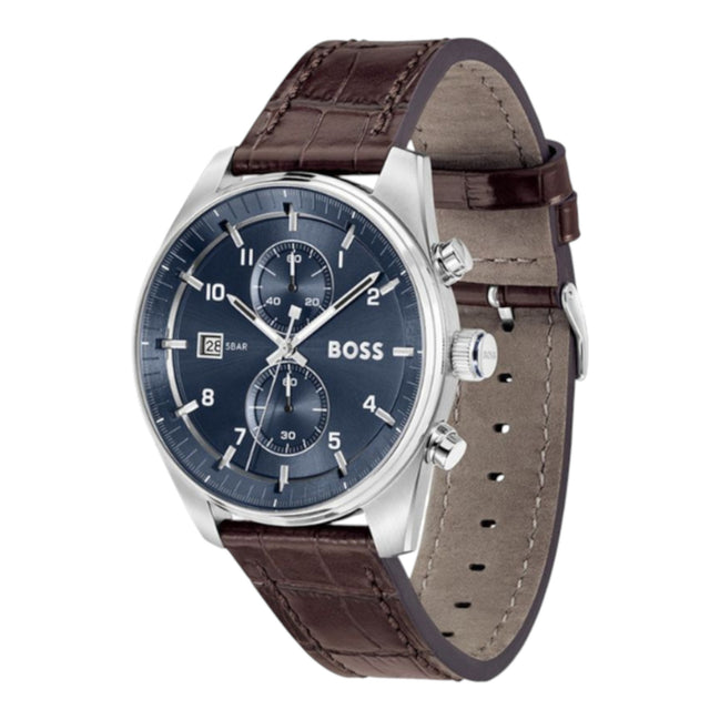 Herrenuhr Skytraveller Chronograph Leder