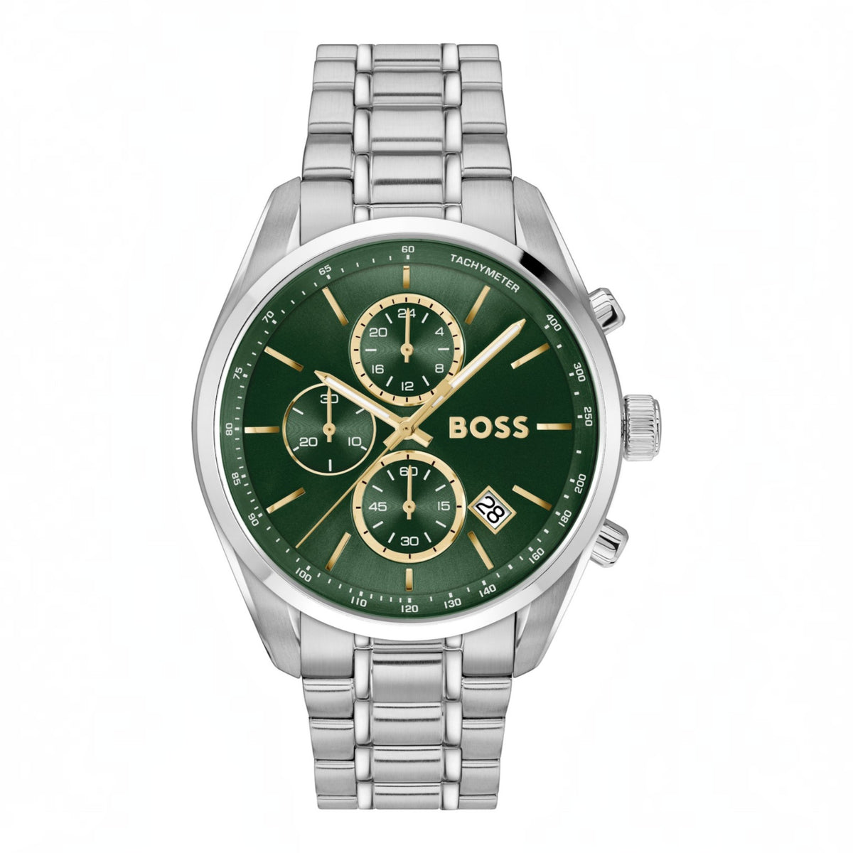 Herrenuhr Grand Prix 44 silberfarben grün