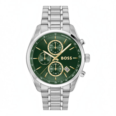 Herrenuhr Grand Prix 44 silberfarben grün