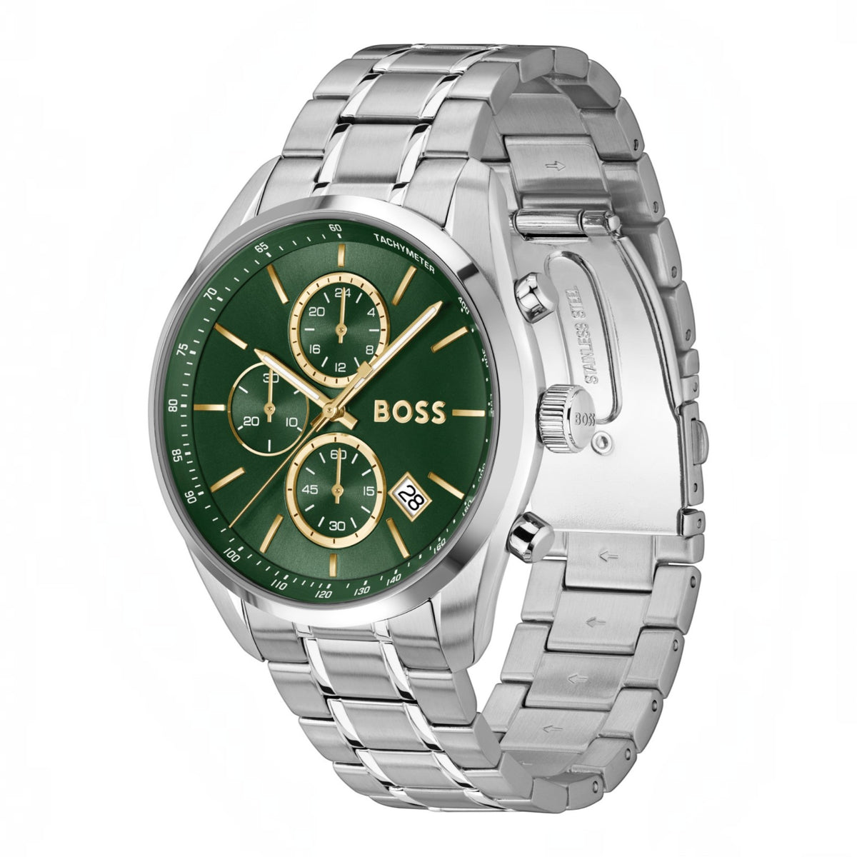 Herrenuhr Grand Prix 44 silberfarben grün