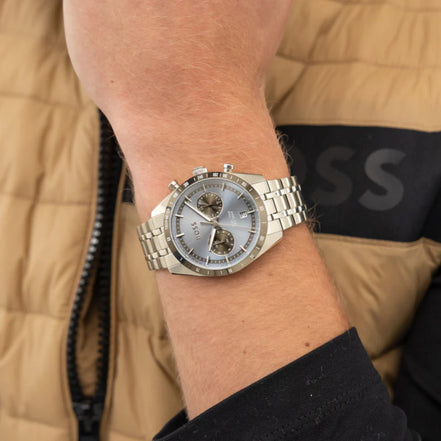 Herrenuhr Tourmaster silberfarben blau