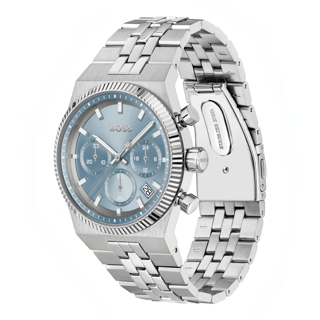 Herrenuhr Candor Prime blau, silber