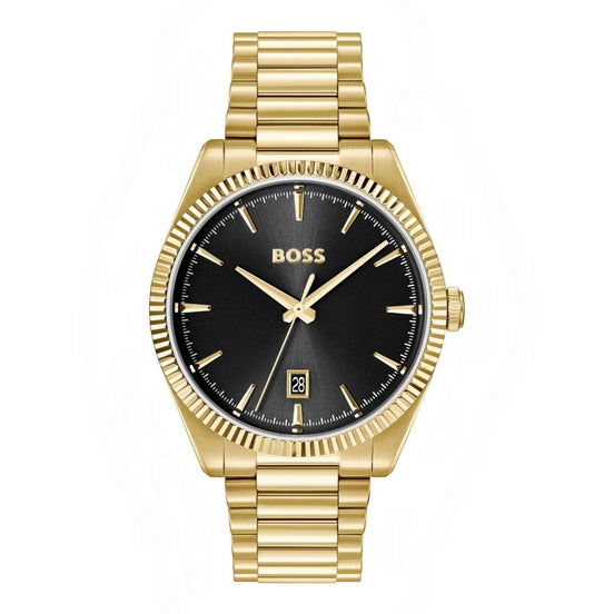 Herrenuhr Cheswick vergoldet, schwarz