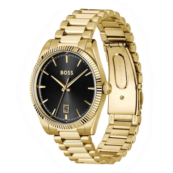 Herrenuhr Cheswick vergoldet, schwarz