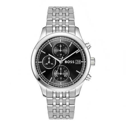 Herrenuhr Stratus silber, schwarz