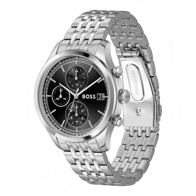 Herrenuhr Stratus silber, schwarz