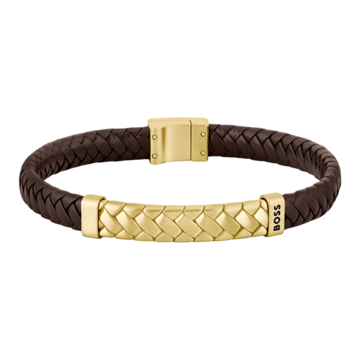 Herrenarmband Tailored Leder braun