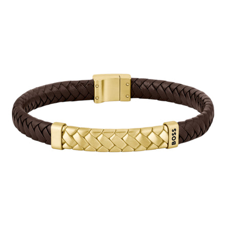Herrenarmband Tailored Leder braun