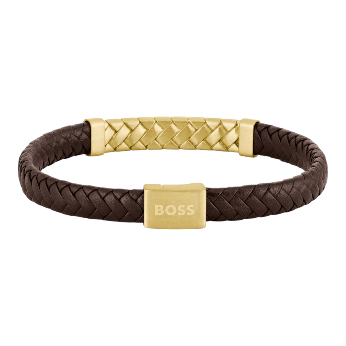 Herrenarmband Tailored Leder braun