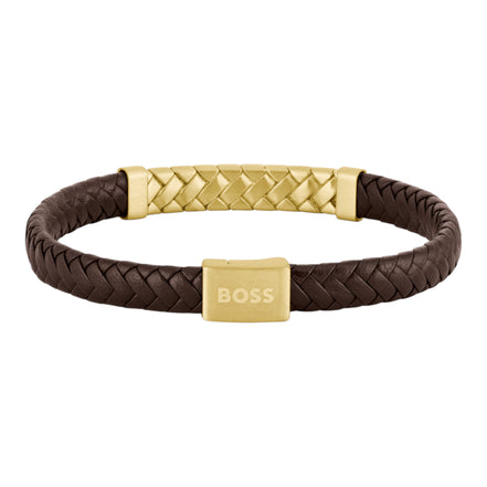 Herrenarmband Tailored Leder braun