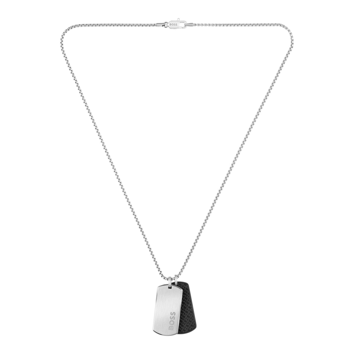 Herrenkette Devon Lederanhänger silber