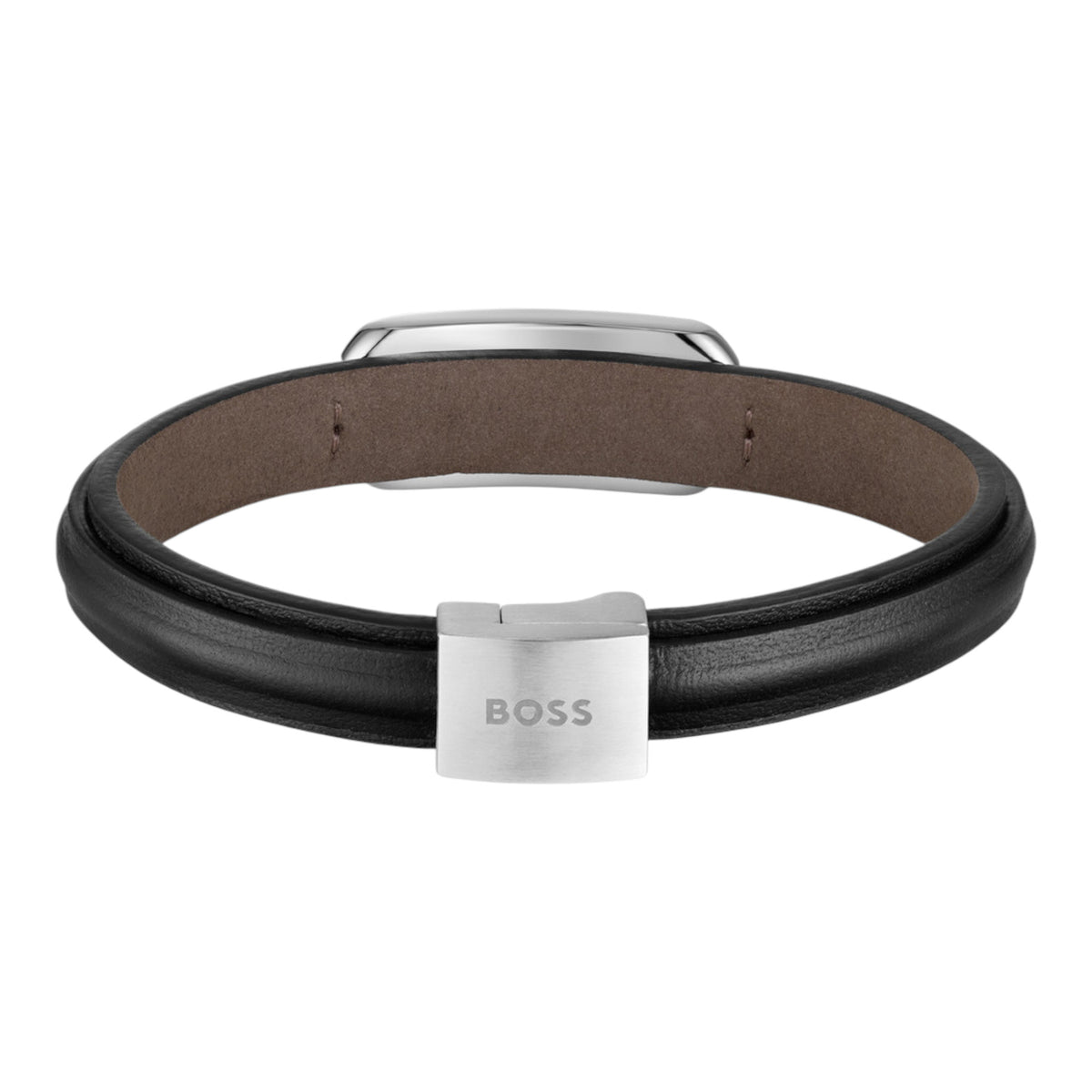 Herrenarmband Kode Leder schwarz