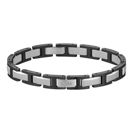 Herrenarmband Nolan Edelstahl schwarz, silber