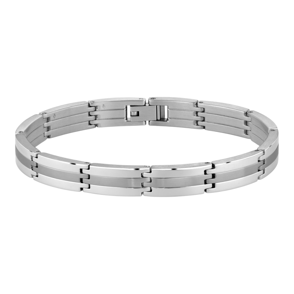 Herrenarmband Brooks Edelstahl silber