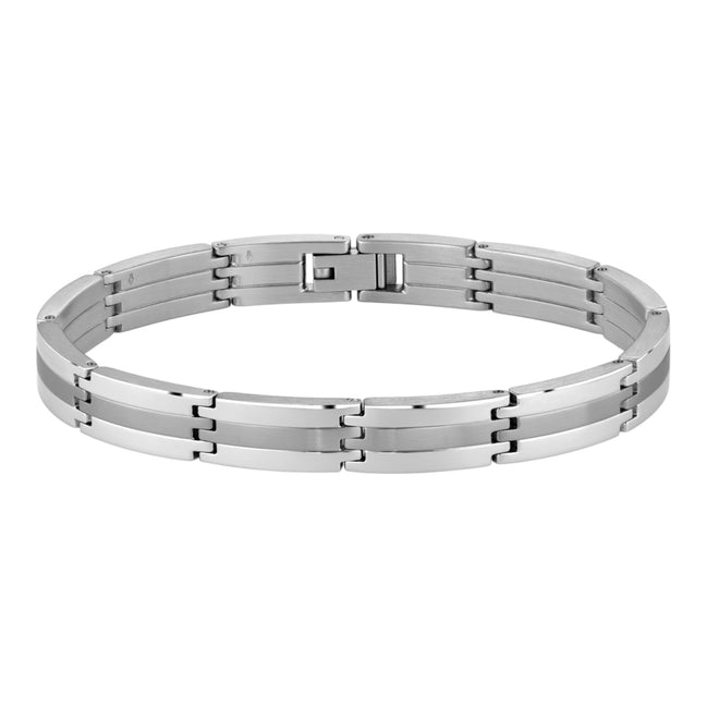 Herrenarmband Brooks Edelstahl silber