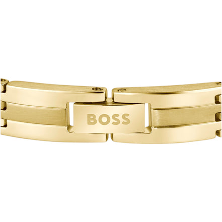 Herrenarmband Brooks Edelstahl vergoldet