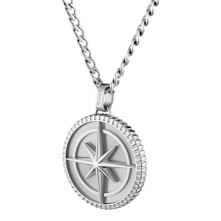 Herrenkette North Medallion Anhänger silber