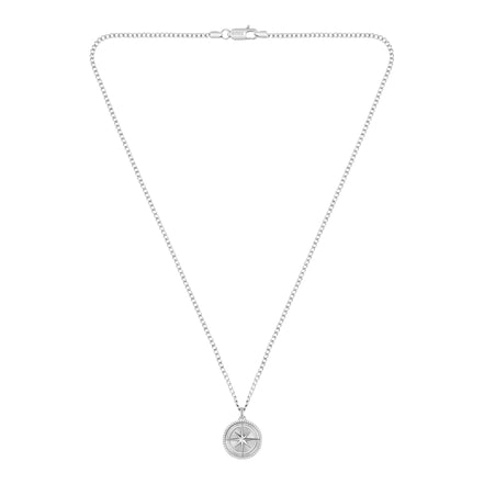 Herrenkette North Medallion Anhänger silber