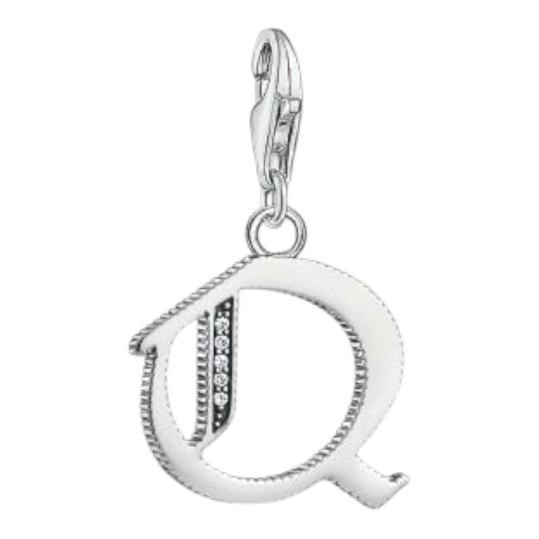 Charm-Anhänger "Buchstabe Q" Silber Zirkonia