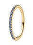 TIMELESS Ring Kristalle Blau Vergoldet