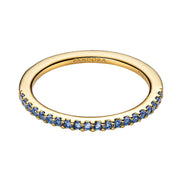 TIMELESS Ring Kristalle Blau Vergoldet