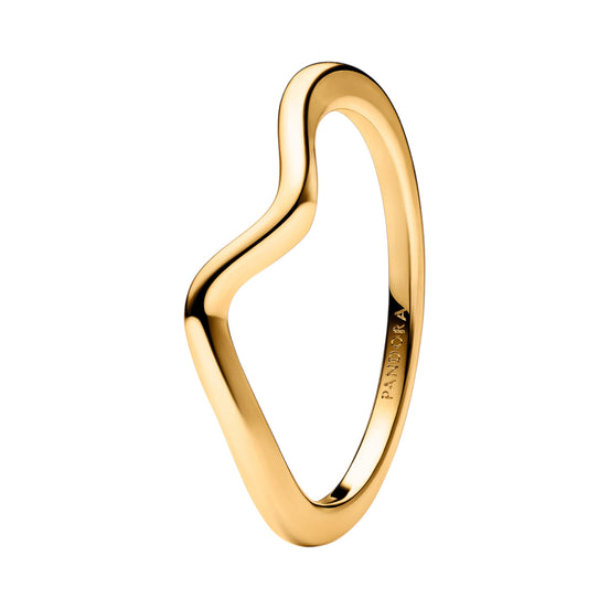 Ring Polierte Welle 14k gelbvergoldet