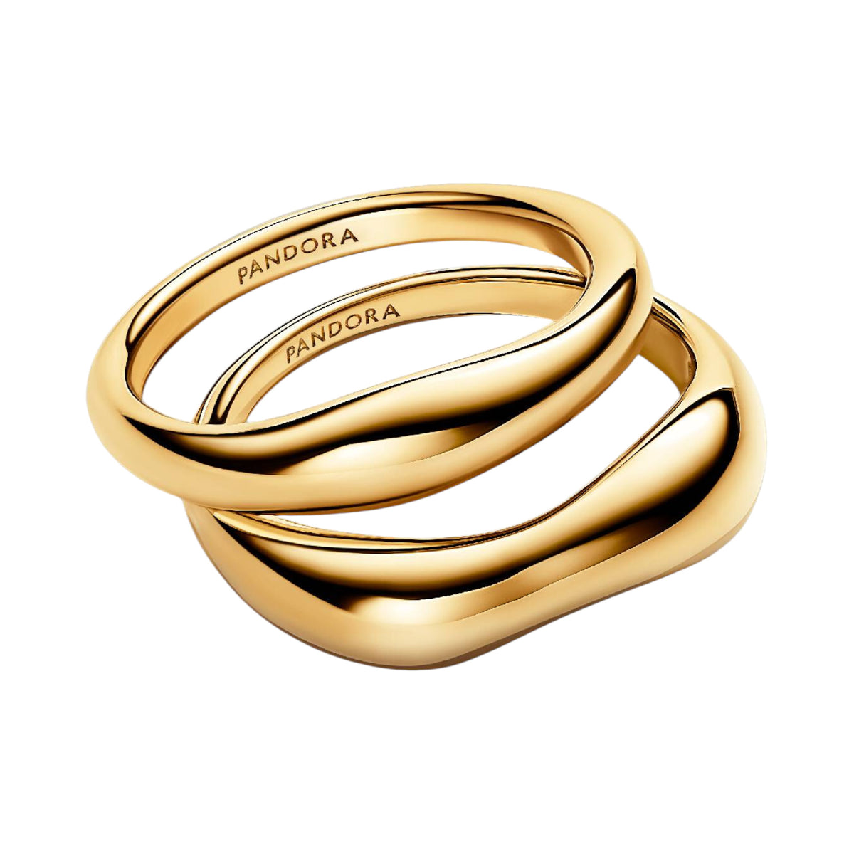 ESSENCE Ring organisch stapelbar vergoldet
