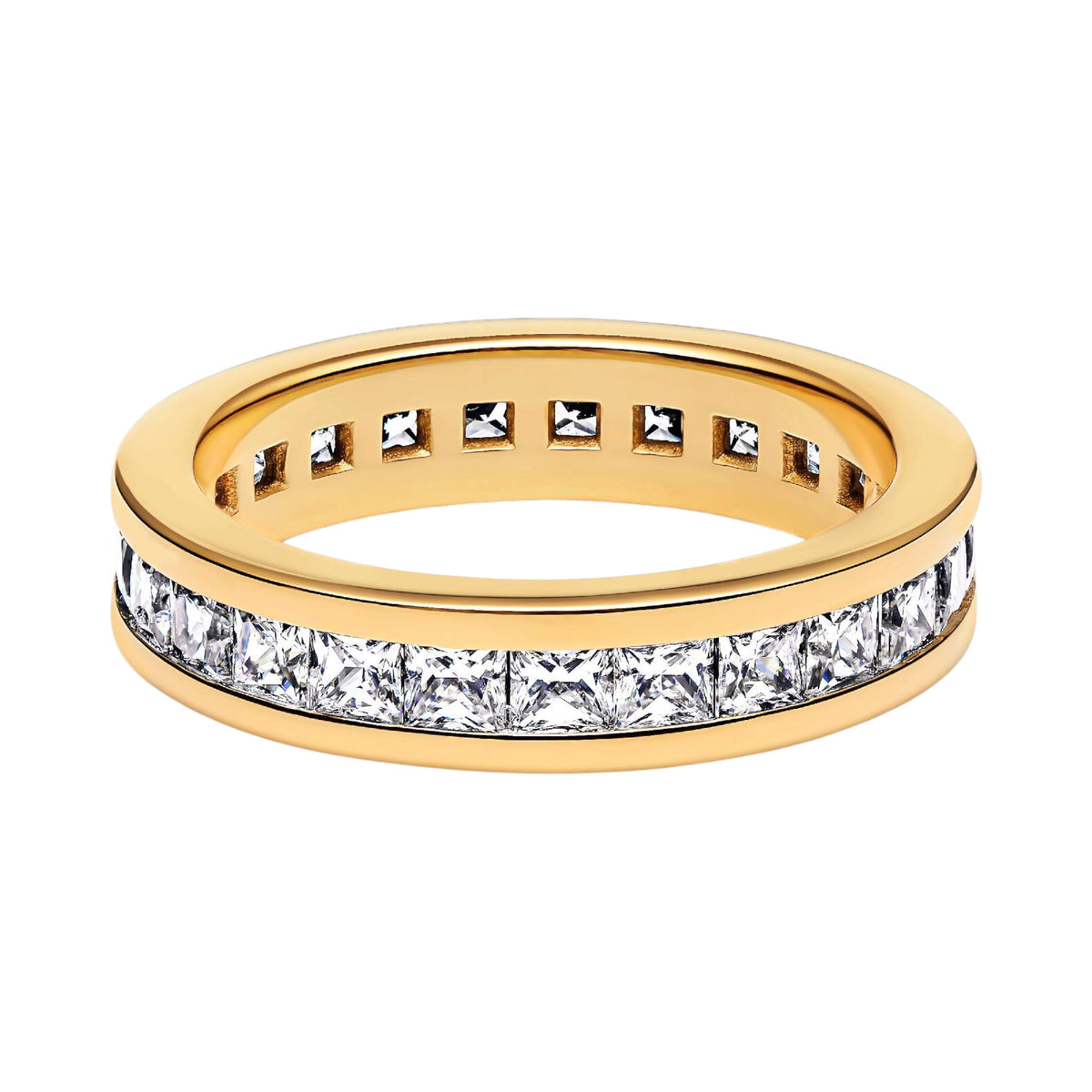 Timeless Ring funkelnde Ewigkeit vergoldet