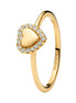 TIMELESS Ring Halo Herz vergoldet