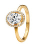 TIMELESS Ring funkelndes Oval vergoldet