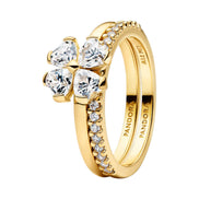 TIMELESS Ring Kleeblatt goldfarben