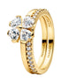 TIMELESS Ring Kleeblatt goldfarben