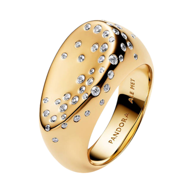 ESSENCE Siegelring Oval Zirkonia Vergoldet