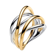ESSENCE Ring Verschlungen Bicolor