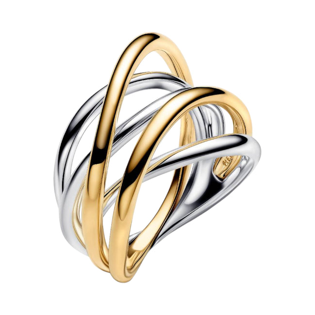 ESSENCE Ring Verschlungen Bicolor