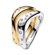 ESSENCE Ringe Stapelbar Bicolor Zirkonia
