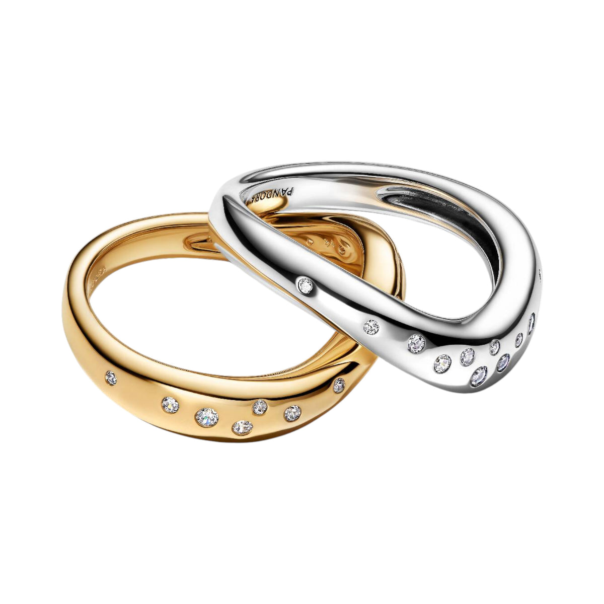 ESSENCE Ringe Stapelbar Bicolor Zirkonia